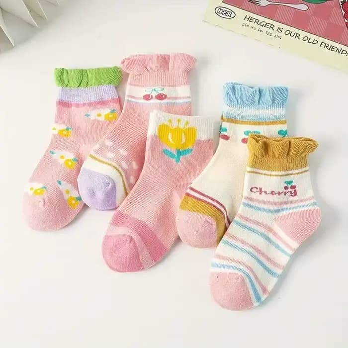5/10 paires de chaussettes pour enfants à motif licorne de dessin animé