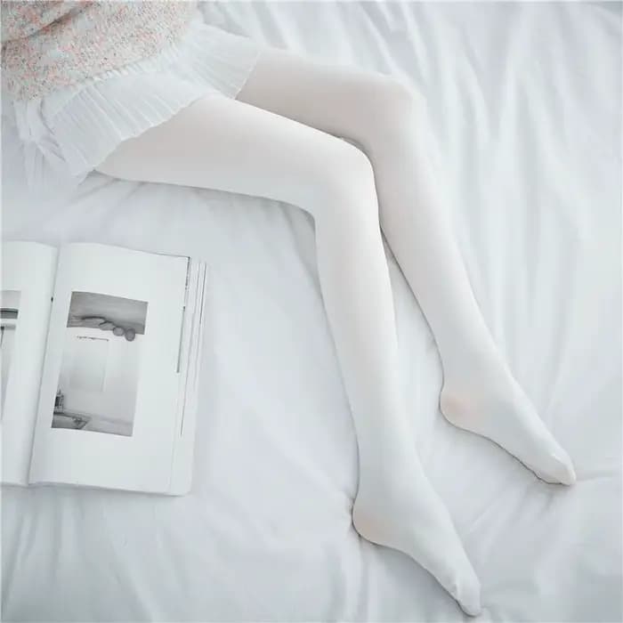 Collants Lolita blancs de Style japonais pour femmes