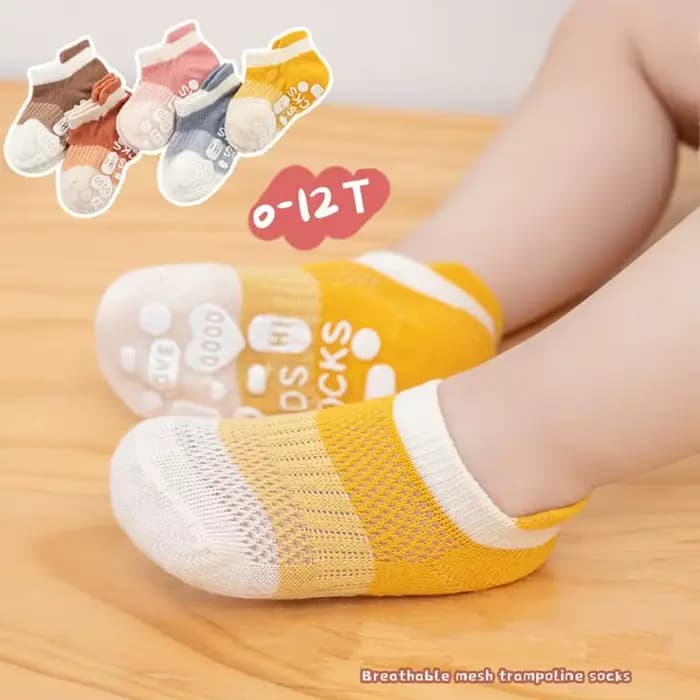 Chaussettes coordonnantes en maille fine pour bébés, chaussettes à œillets pour tout-petits, chaussettes unisexes pour filles et garçons, chaussettes de rinçage au sol sans spectacle