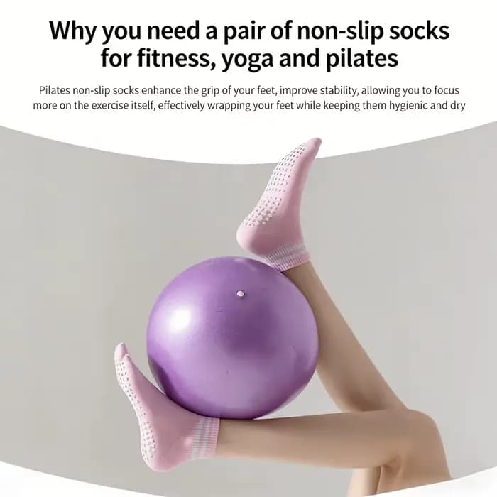 1 paire de chaussettes antidérapantes en coton absorbant la sueur pour la pratique de la danse sur le sol
