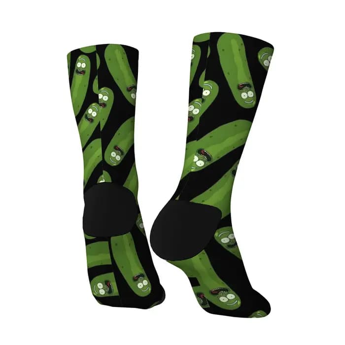 Dessin animé drôle concombre nouveauté chaussettes heureuses style Harajuku rétro tendance