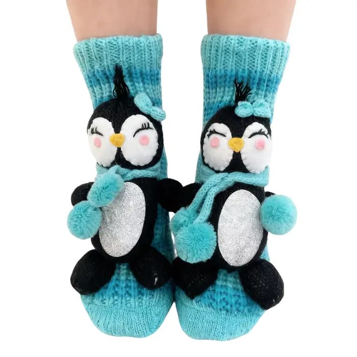 Femmes hommes chaussettes dame cadeau de noël chaussette hiver mignon laine 3D dames fou chaussette femme thermique épaissir chaud animaux chaussettes 2025