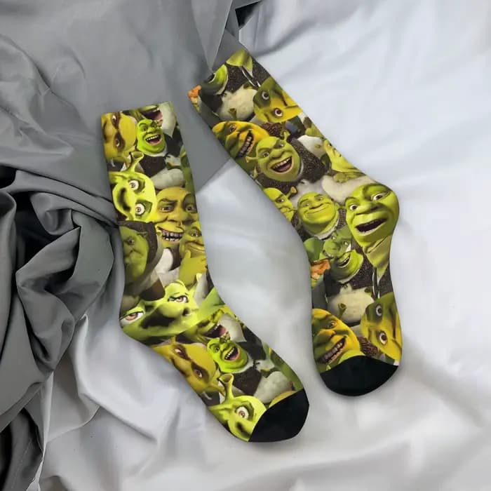 Chaussettes Hip-Hop Shreks Memes pour femmes et hommes