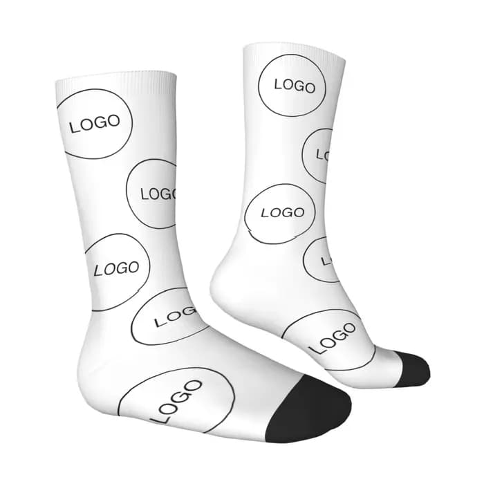 Chaussettes douces personnalisées avec logo et motif imprimé