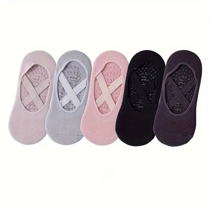 Chaussettes de yoga antidérapantes 1/2/3/4/5 pour femmes