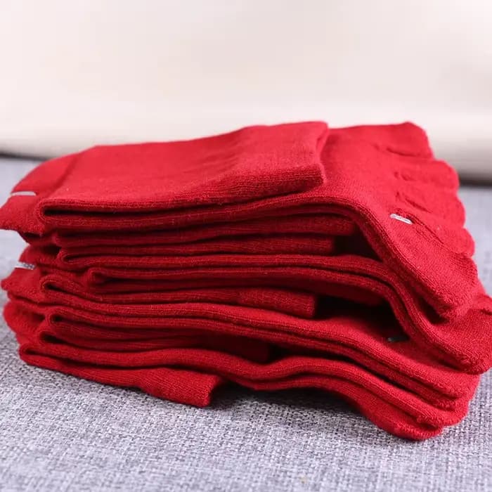 Grandes chaussettes rouges en coton pour hommes et femmes