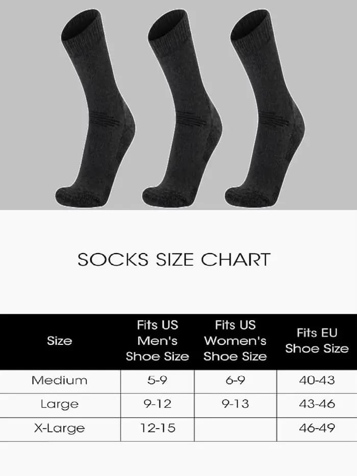 Chaussettes de randonnée en laine mérinos pour hommes