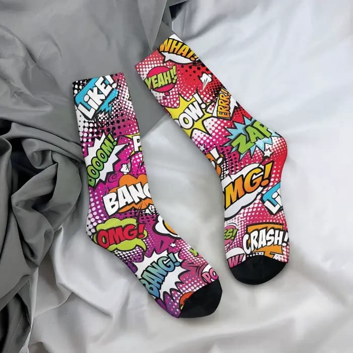 Chaussettes pour hommes de style pop art amusant