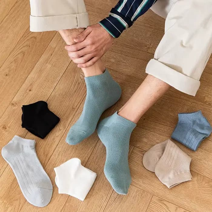 Chaussettes Courtes et Fines en Maille Respirante pour Homme