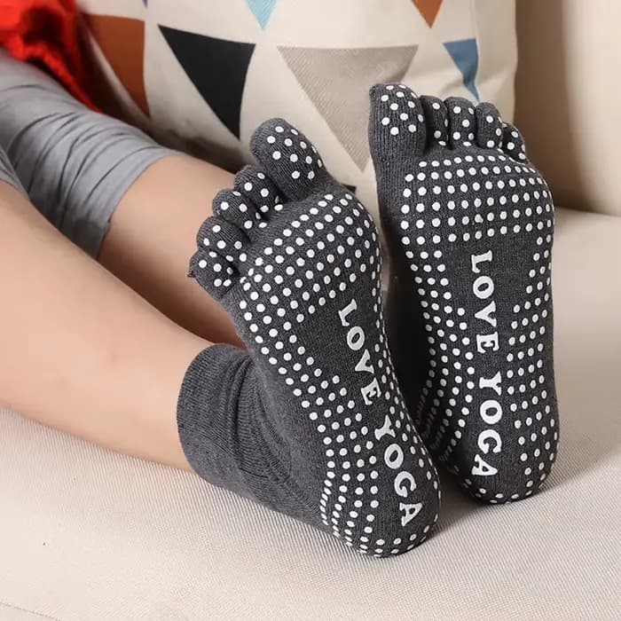 Chaussettes de Yoga colorées antidérapantes pour femmes