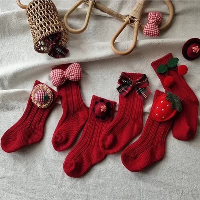 Chaussettes hautes en coton pour bébés filles de 0 à 3 ans