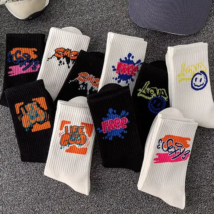 5/10 paires de chaussettes de sport à la mode pour Couple