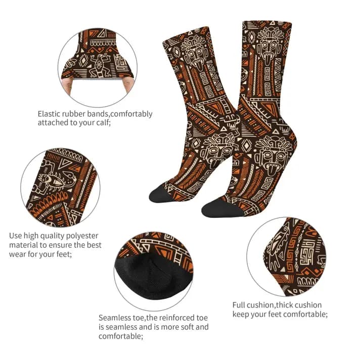 Chaussettes ethniques style aztèque