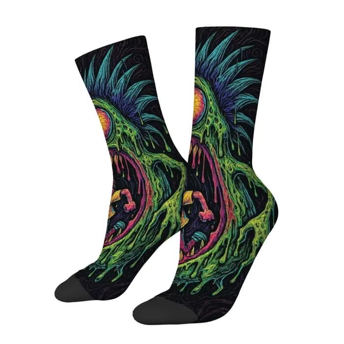 1 paire de chaussettes d'horreur classiques et originales pour hommes