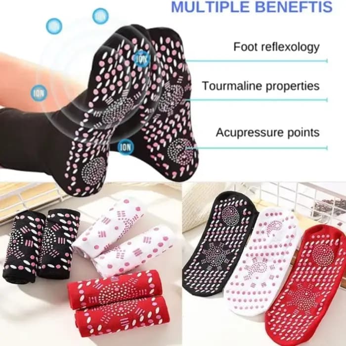1 paire Tourmaline minceur santé chaussette auto-chauffant chaussettes magnétique