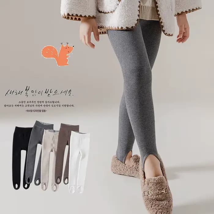 Collants d'hiver à rayures en velours pour fille