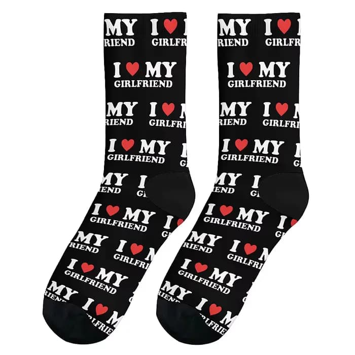 I love my girlfriend-Chaussettes de mode pour hommes