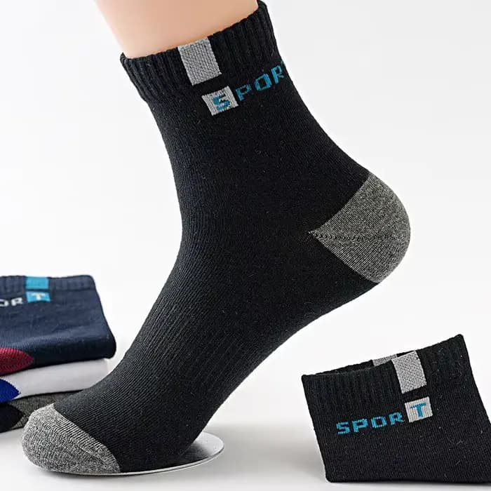 Chaussette en coton pour hommes Sport respirant doux lettre mode baskets haute élastique moyen Tube bas serviette Sox été course