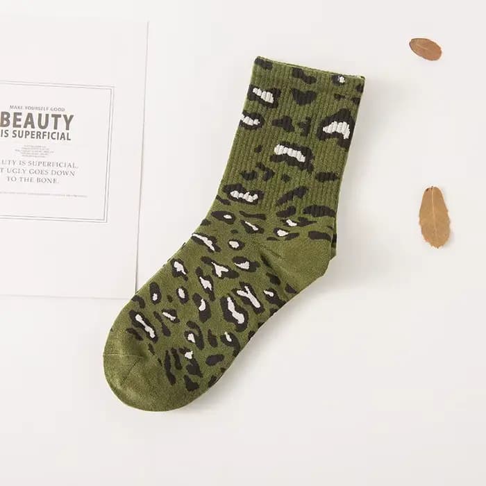 Chaussettes à imprimé léopard pour femmes et filles, Streetwear, Harajuku, Sexy, Mignon, Kawai, Style coréen, Skate, Court, Mode, Printemps, Automne, Nouveau