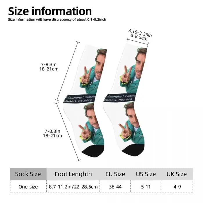 Fernando Alonso-Chaussettes d'automne coordonnantes pour hommes