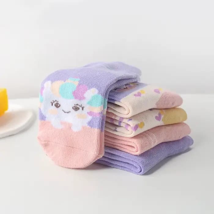 5 paires de chaussettes pour enfants avec motifs de licorne mignons de dessin animé pour filles et bébés