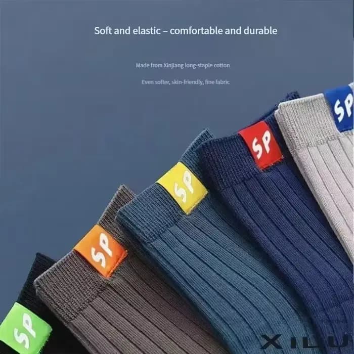 5 paires de chaussettes mi-longues pour hommes au printemps et en été