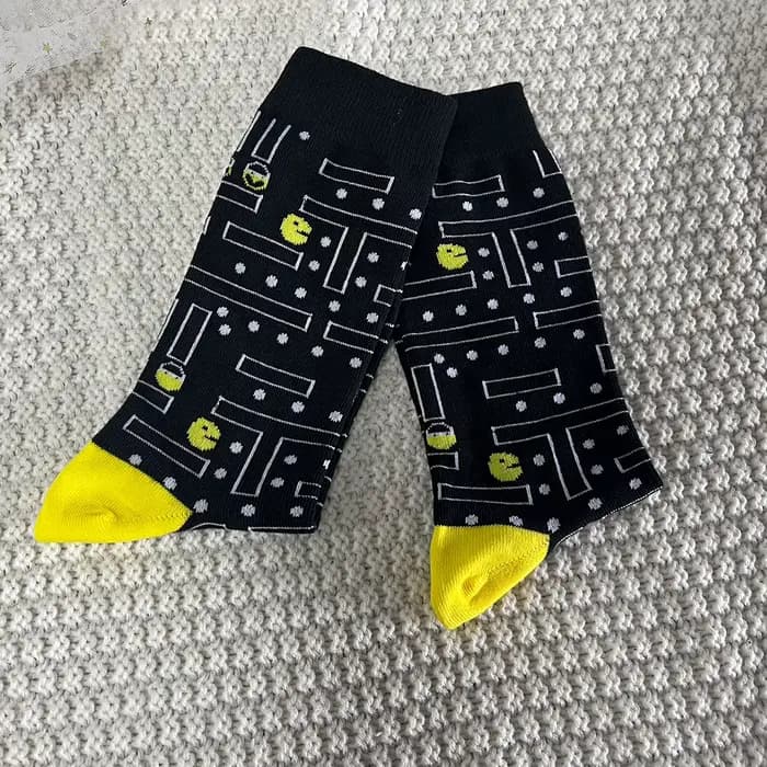 1 paire de chaussettes de jeu unisexe pour vieille école
