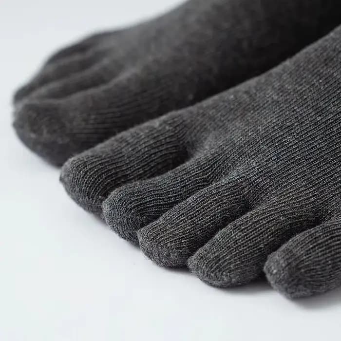 Chaussettes courtes cinq doigts en coton pour homme