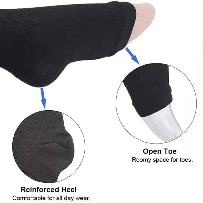Chaussettes de Compression fermeture éclair mode femmes hommes soulagement de la douleur genou haute fermeture éclair jambe soutien genou Sox bout ouvert couleur unie chaussettes YSZ02