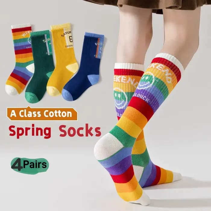 4 paires de chaussettes longues pour enfants