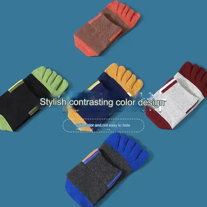 5 paires de chaussettes décontractées en coton à cinq orteils pour hommes, chaussettes de sport respirantes à cinq orteils, chaussettes à bout fendu de haute qualité pour hommes