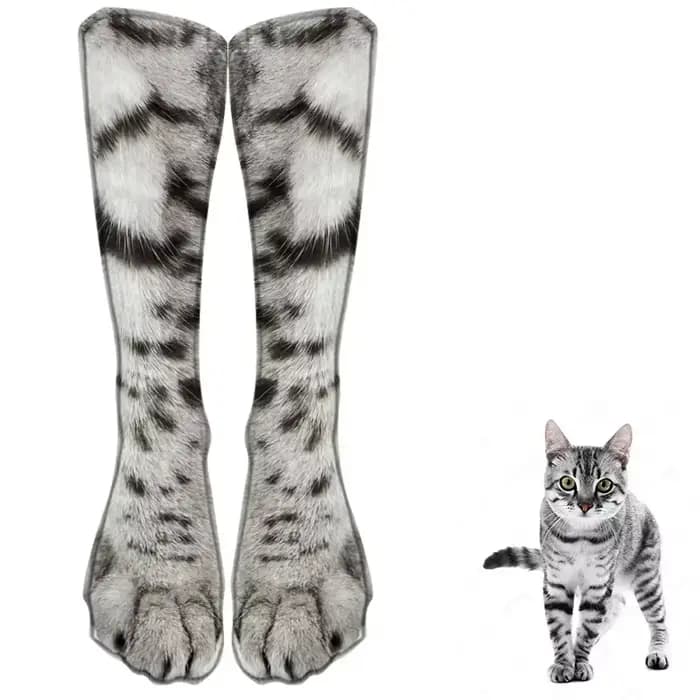 Nouveau drôle léopard tigre coton chaussettes pour femmes heureux Animal Kawaii unisexe chat