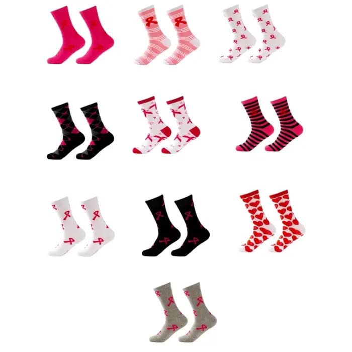 Chaussettes sensibilisation au du sein pour femmes