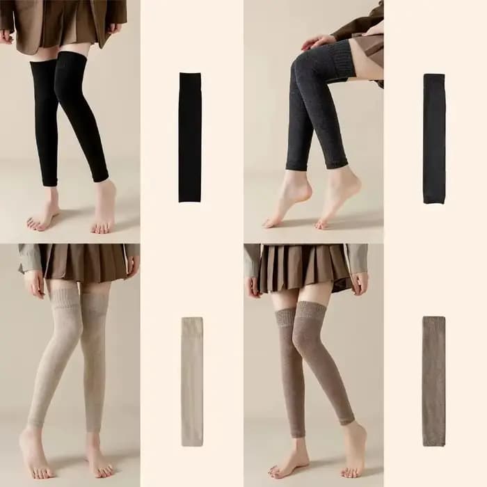 Chaussettes hautes sans pieds pour femmes