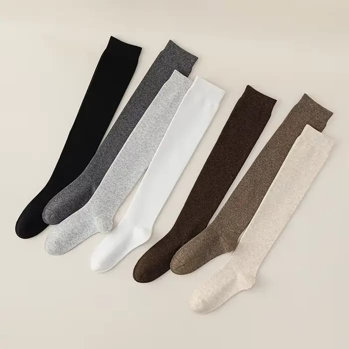 Femmes chaussettes de haute qualité nouvelle mode d'automne plaine genou