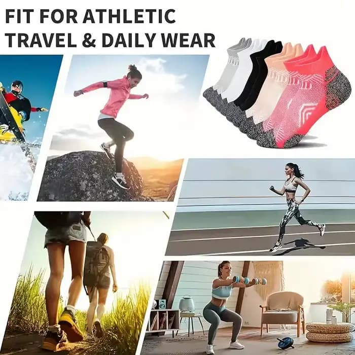 5/10 paires de chaussettes de sport neutres à la mode rayé absorbant la sueur respirant en plein air course basket-ball