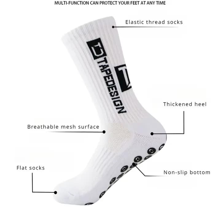 Chaussettes de sport antidérapantes pour hommes