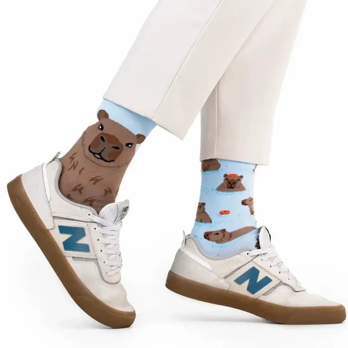 Drôle mignon Capibara coton équipage chaussettes unisexe femmes hommes mode Harajuku