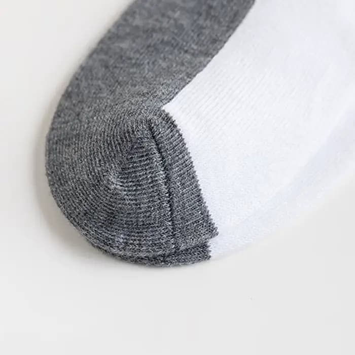12 paires de chaussettes courtes basique pour enfants - design blanc et gris