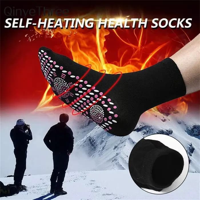 Chaussettes magnétiques chaudes d'hiver pour hommes et femmes, chaussettes confortables auto-chauffantes pour thérapie de massage