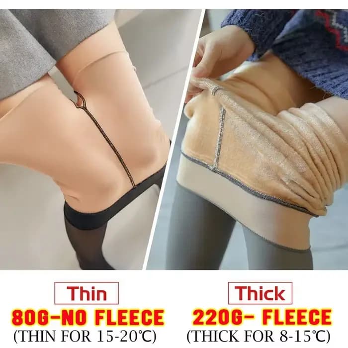 Collants polaires chauds et isolés pour femmes, bas translucides effet peau, sous-vêtements Sexy pour femmes, Leggings à haute élasticité