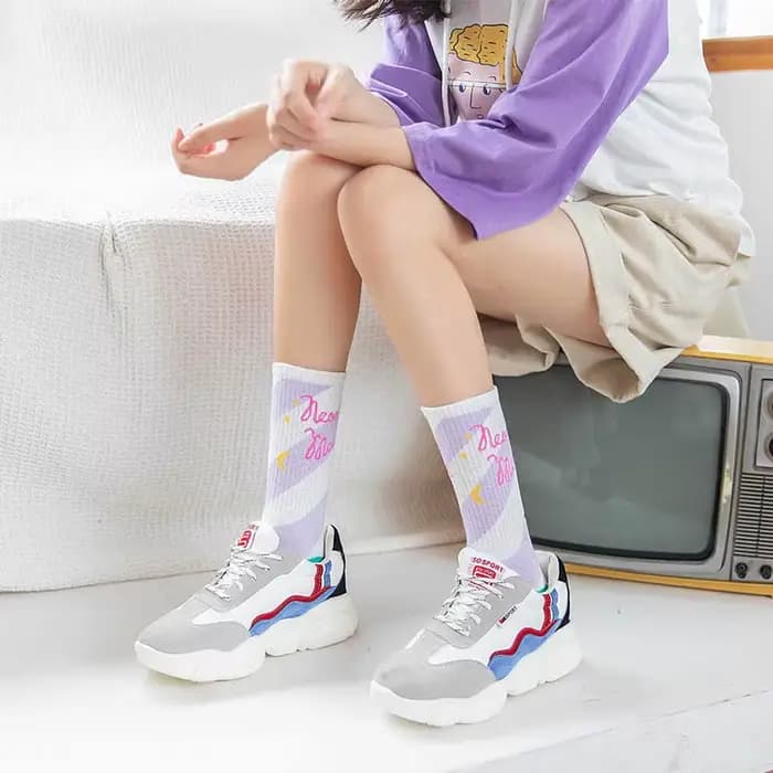 Style coréen mode Harajuku rue hip hop chaussettes unisexe drôle hommes