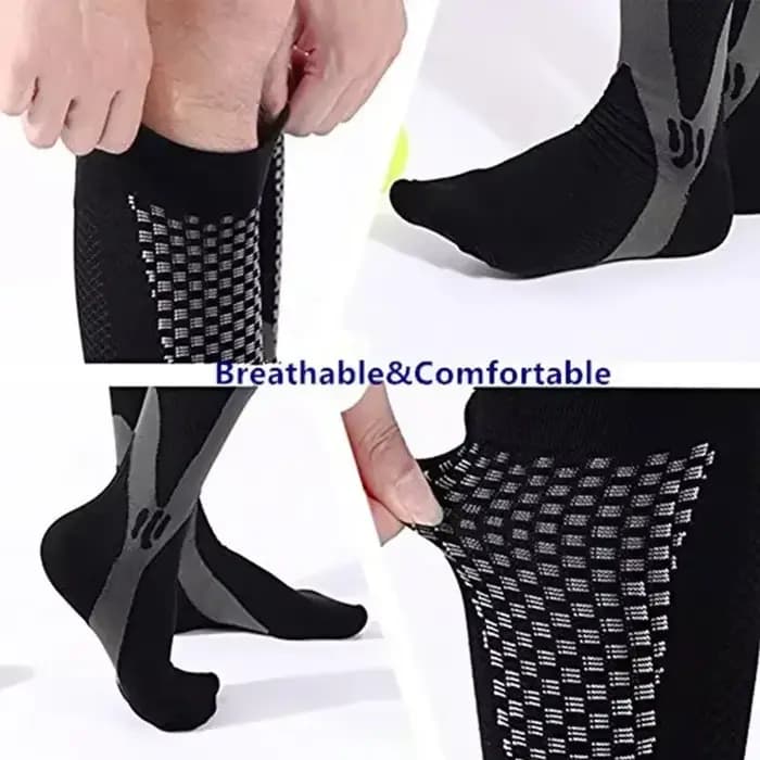 Chaussettes de Compression pour hommes et femmes, chaussettes d'infirmière de sport d'altétisme médical, idéales pour la course à pied, les voyages, le cyclisme