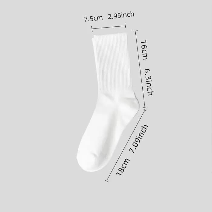 5 paires de chaussettes de sport mi-mollet pour femmes