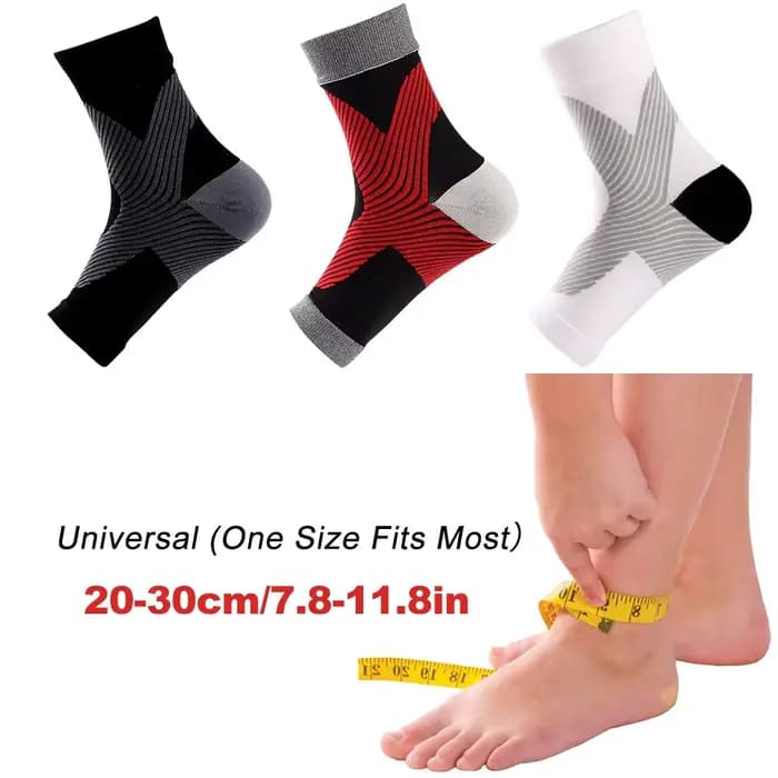 1 paire de chaussettes Nano pour neuropathie, manchon de Compression pour la cheville pour le gonflement, la fasciite plantaire, l'entorse, la neuropathie, pour femmes/hommes