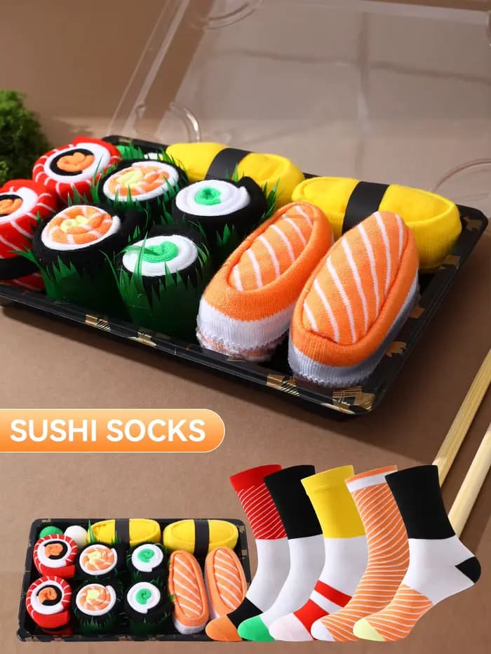 5 paires de motifs personnalisés de sushi à la mode