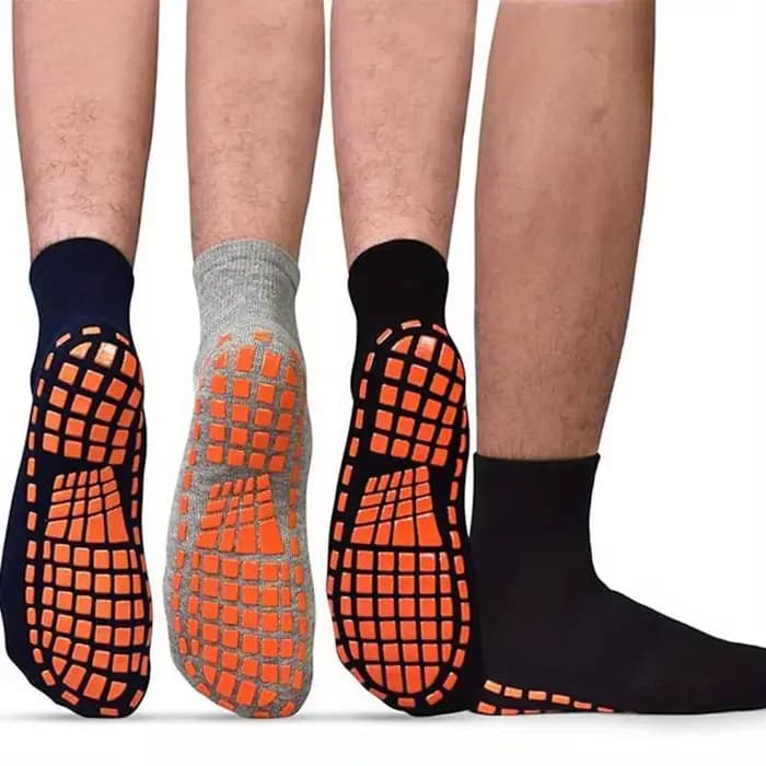 1 paire de chaussettes antidérapantes pour hommes