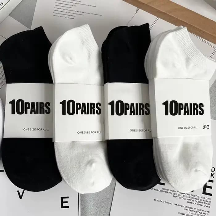 1/10 paires de chaussettes invisibles pour hommes cheville courte No Show bas coton noir blanc antidérapant Silicone été mince chaussette respirant