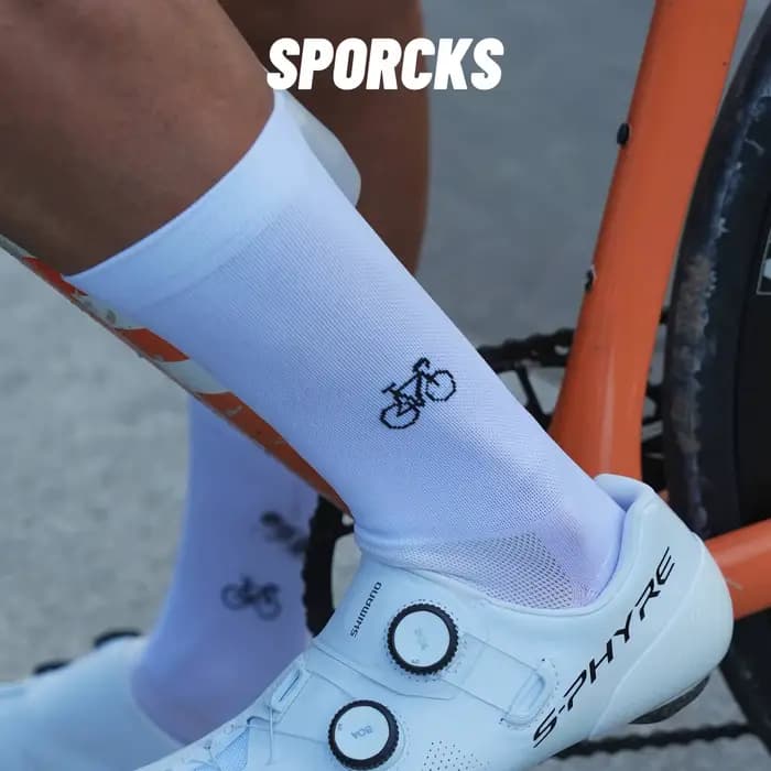 2025 Chaussettes de cyclisme à motif de vélo Sporcks Printemps et été Hommes et femmes Sports