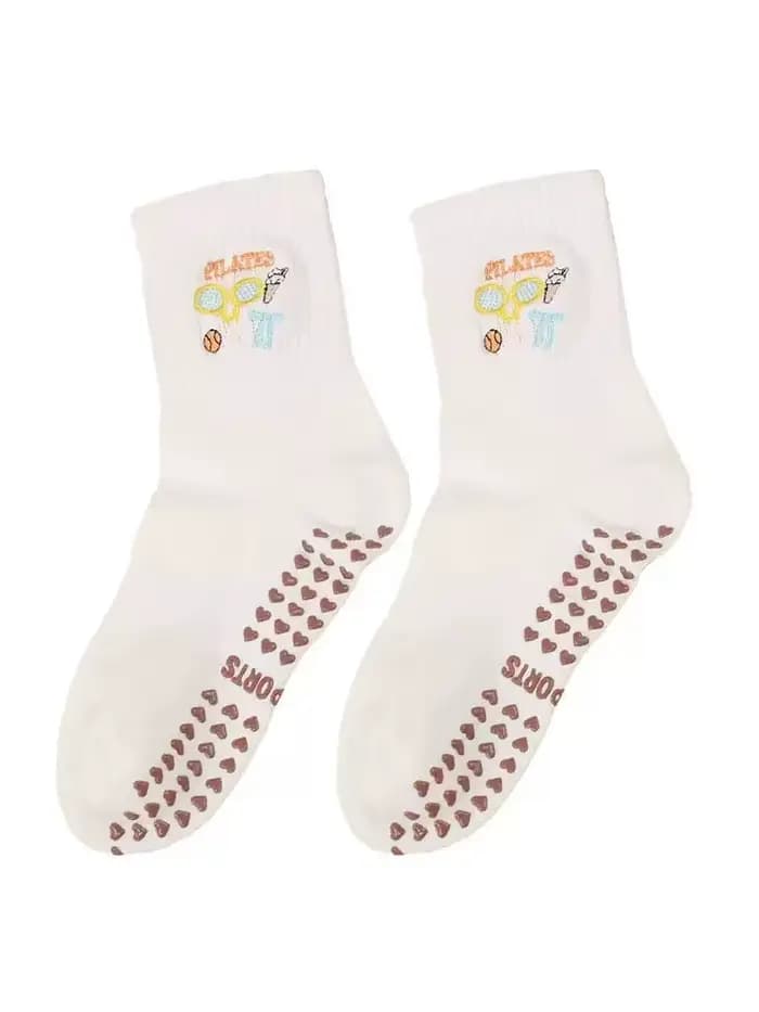 Chaussettes de yoga pour femmes 35-40 en coton